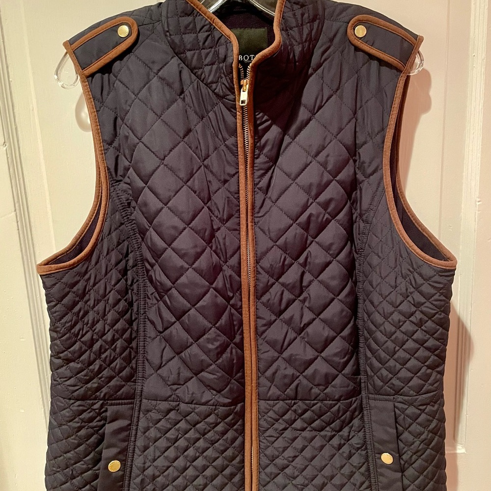 Talbots Navy Quilted Vest
